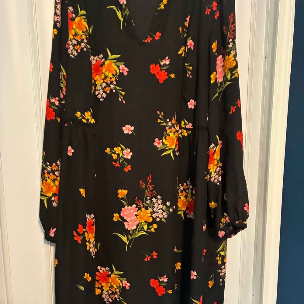 Old Navy Vibrant Floral Long Sleeve Dress